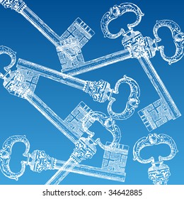 Blue middle ages background