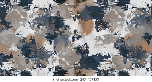 Blue military camouflage vector seamless pattern amouflage pattern cloth texture. Background and texture for design.