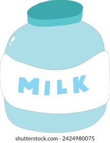 blaues Milchkannenemblem mit Text 