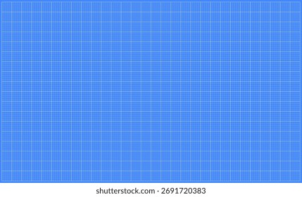 Blue millimeter grid paper texture with fine lines and geometric precision. Technical drawings, blueprints, math or engineering visuals concepts. Seamless background, and minimal abstract designs