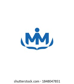 Blue MIM logo on white background with leaves. 