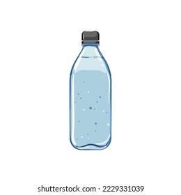blue mineral water bottle cartoon. blue mineral water bottle sign. isolated symbol vector illustration