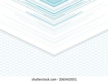 Blaue minimale Pfeillinien abstrakter futuristischer technischer Hintergrund. Vektorgrafik-Design