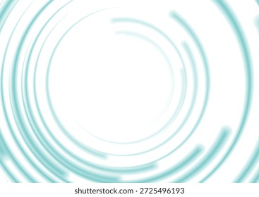 Círculos mínimos azules líneas suaves fondo tecnológico futurista abstracto. Diseño de arte digital Vector