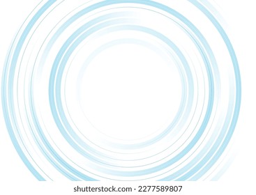 Línea circular azul mínima y rayas de fondo técnico abstracto. Diseño geométrico futurista vectorial