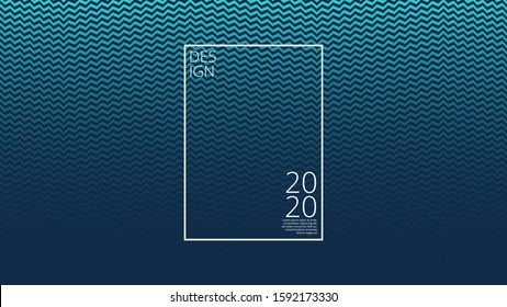 Blue Minimal covers design. Colorful gradients. Future geometric. Eps10 vector. Zigzag halftone lines wave stripes backdrops. 2d grid composition. Multiple lines cool gradient texture backgrounds.