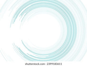 Blue minimal creative circular lines concept abstract tech background. Vector tech design