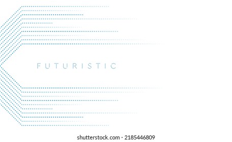 Blue minimal dotted lines abstract futuristic tech background. Vector digital art design