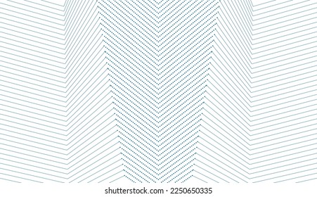 Blue minimal dotted lines abstract futuristic tech background. Vector digital art design