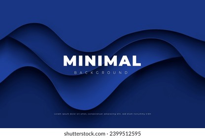 Fondo del vector 3D geométrico mínimo azul