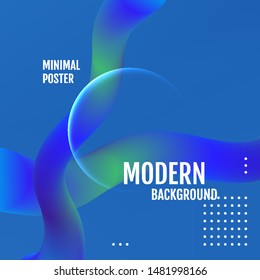 Blue Minimal geometric background. Blue covers design.