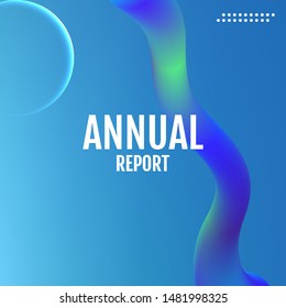 Blue Minimal geometric background. Blue dynamic shapes composition.