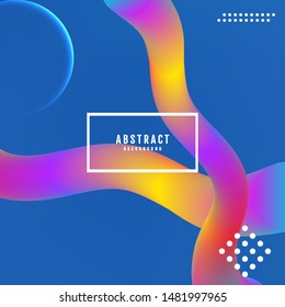 Blue Minimal geometric background. Blue Template for the design of a website landing page or background.
