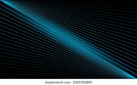 Fondo futurista abstracto de la tecnología de las líneas brillantes mínimas azules. Diseño de arte digital Vector