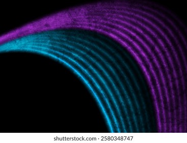 Blue minimal grunge glowing wavy lines abstract futuristic tech background. Vector digital retro art design