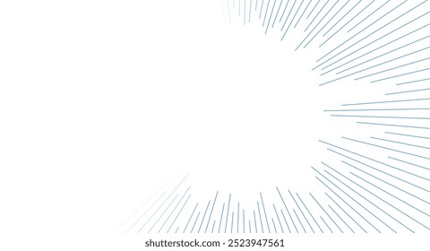Blue minimal linear rays geometric abstract tech background. Vector tech futuristic design