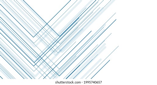 Blue minimal lines abstract futuristic tech background. Vector digital art design