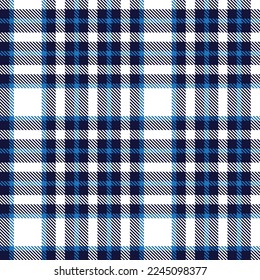 Blue Minimal Plaid texturizado patrón sin costura para textiles y gráficos de moda