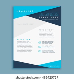 blue minimal shape brochure design