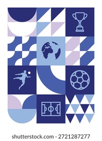 Patrón de torneo de fútbol mínimo azul