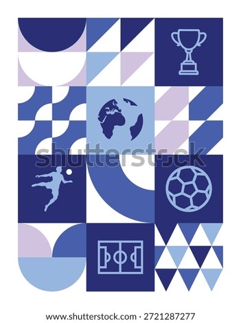 Blue Minimal Soccer Tournament Pattern