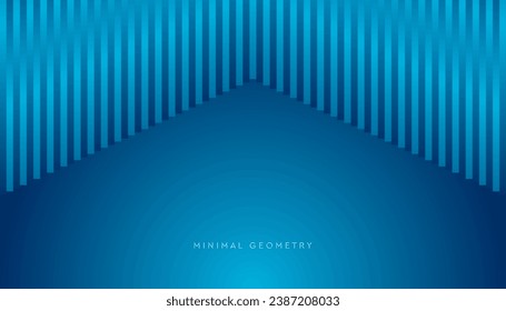 Blue minimal stripes abstract geometric tech background. Vector graphic design