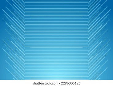 Blaue minimale Technologielinien abstrakter futuristischer Hintergrund. Vektorgrafik-Design