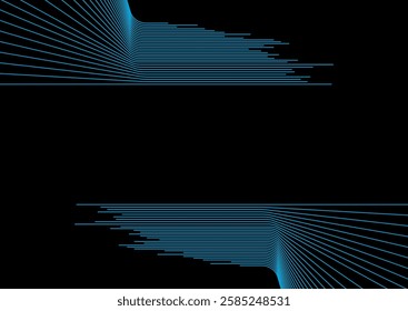 Blue minimal tech lines abstract futuristic glowing background. Vector digital art design