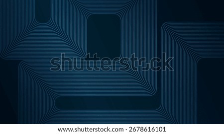Blue minimal tech lines abstract futuristic glowing background. Vector digital art geometric design