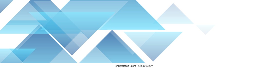Triángulos mínimos azules. Diseño de pancartas geométricas abstractas de alta tecnología. Composición futurista moderna de polos bajos. Fondo de arte de vectores