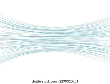 Blue minimal wavy lines abstract tech background. Vector geometry design