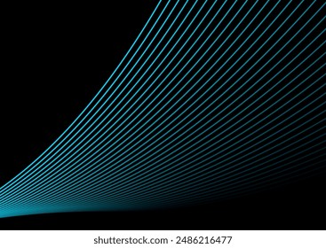Blue minimal wavy lines abstract futuristic tech background. Vector digital design