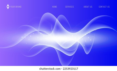 Blue minimalist geometric background. Dynamic shapes composition. Eps10 vector.