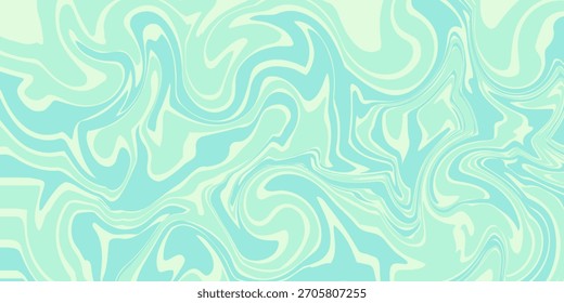 Modelo inconsútil azul del mármol de la menta, textura del agua, fondo del mármol de la acuarela. Modelo inconsútil trippy de los años 70.