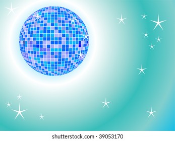 blue mirror ball