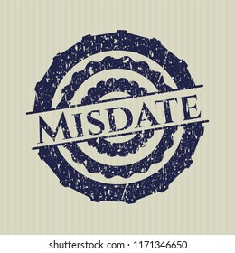 Blue Misdate with rubber seal texture