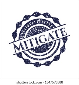 Blue Mitigate distress grunge stamp