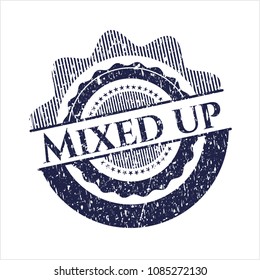  Blue Mixed up grunge stamp