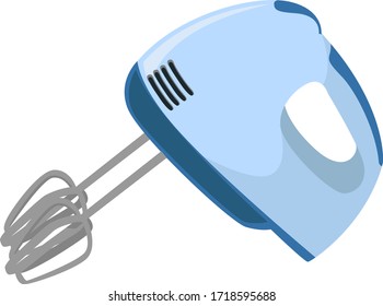 Blue mixer, illustration, vector on white background