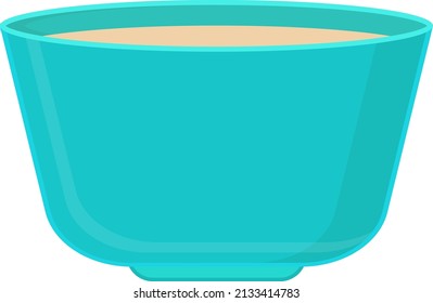 Blue Mixing Bowl, Illustration, Vector On A White Background.