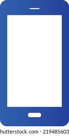 Blue Mobile Icon Vector Illustration