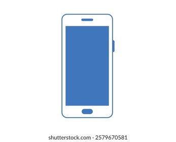 blue mobile phone design vector illustration on transparent background