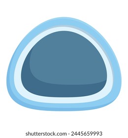 Blue mochi food icon cartoon vector. Meal delicious. Culture tradition food