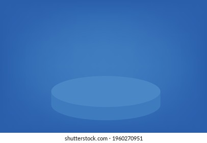 Azul muestra el vector de visualización del producto. Fondo vacío. ilustración 3D