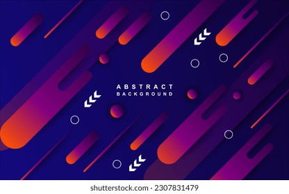blue modern abstract background design, geometric composition, purple neon orange gradations and patterns. for futuristic design posters