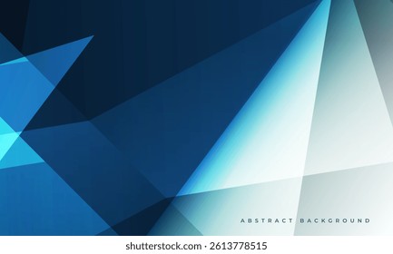 Blue modern abstract background with geometric polygonal shapes. Vector illustration