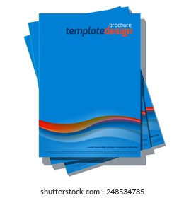 Blue Modern Abstract Catalog,Brochure,Booklet,Book,eBook,Flayer Cover Design Template. Vector Illustration