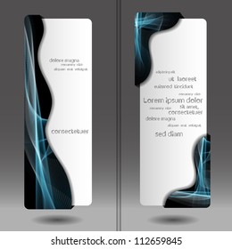 Blue modern abstract colorful creative vector banner set
