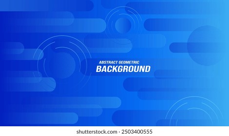 Blue Modern Abstract Gradient Geometric Shapes Background Suitable for Landing Page, Banner, Flyer, Cover, Poster
