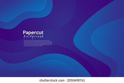 fondo de papel abstracto azul moderno